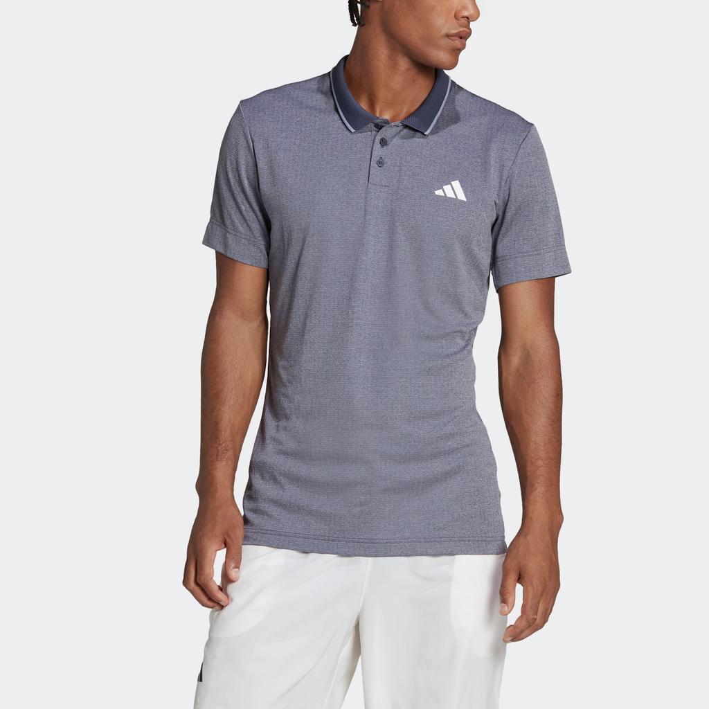 Adidas Logo Print Tennis Polo Shirt Men Tops Dark-Blue HS3315