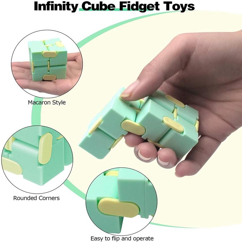 5Pcs Magic Puzzle Cube Anti Stress Relief Toys For Adults Kids Cube Blocks Sensory Toys For Autism Adhd Ocd Anxiety Hand Toys