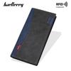 Carteira Longa Masculina Baellerry Retrô RFID – Múltiplos Porta-Cartões e Compartimento para Notas com Zíper