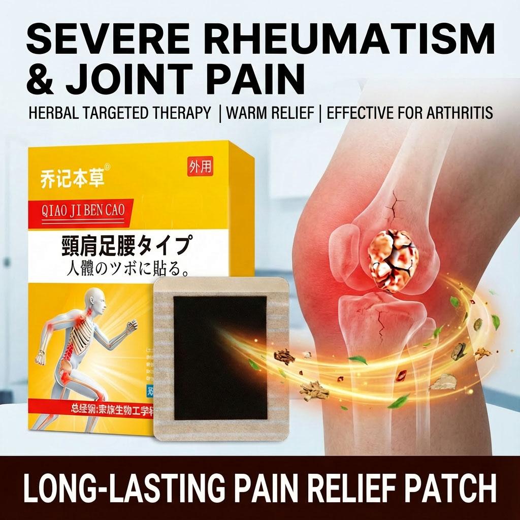 

Warming Herbal Pain Patches for Arthritis, Self-Heating Plaster with Chinese Herbs for Joint Relief.