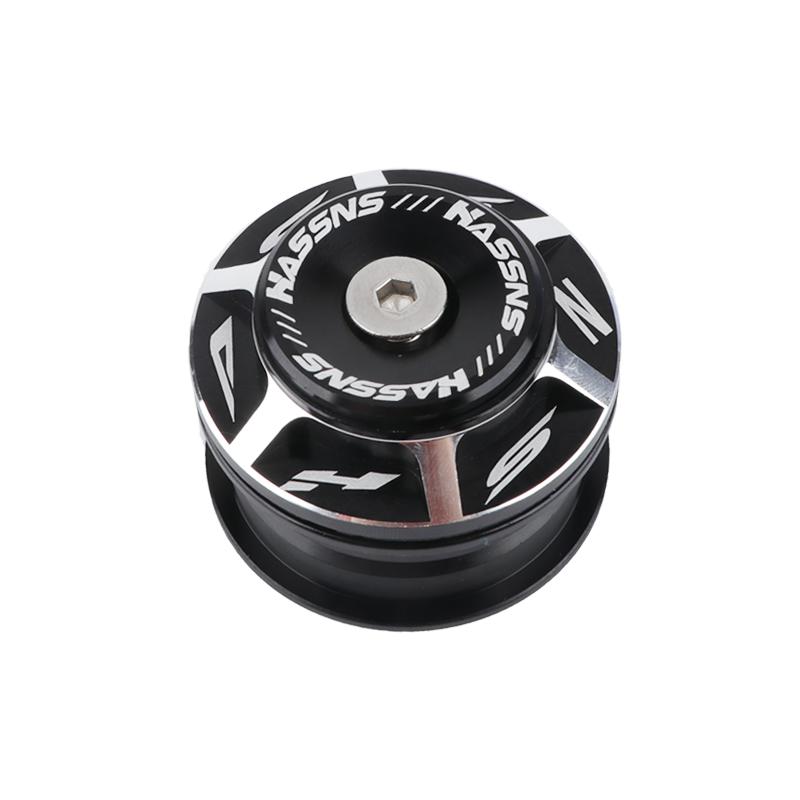 HASSNS Headset Mtb Steering Box 44mm Headset Bicycle Steering Bearings 1 1/8 Integrated Mountain Bike Head Set Cycling With Cap HA Black