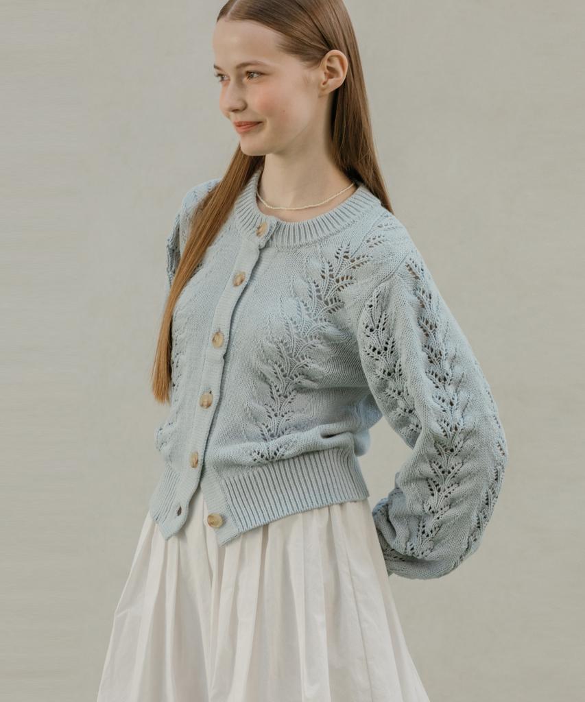 Knizure Cotton Lace Crochet Cardigan_2 Colors