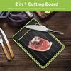 2 in 1 Defrosting Tray/cutting Board, Defrost Cutting Board with Sharpener, Thawing Tray for Frozen Meat, Double Sided Cutting Board with Sharpener