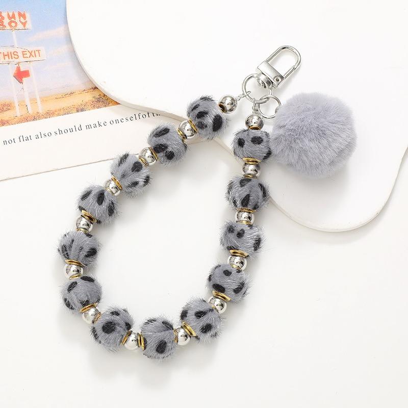 Kurze Handgemachte Wollblume Liebes Tasche Perlen Anhänger Internet Berühmtheit Handy Lanyard Tragbare Kette Lanyard