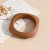 Fashion Fun Women Personality Elegant Natural Wood Square DIY Bracelet Jewelry Layering Ladies Vintage Geometric Layering Bangle