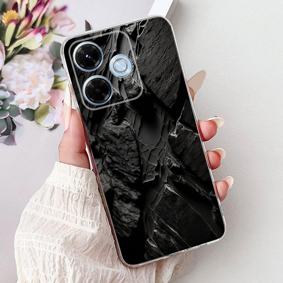 New For Xiaomi Redmi 13x 4G Case Cute Cartoon Panda Machine Flower TPU Soft Silicone Cover For Xiomi Redmi 13X Shockproof Bumper