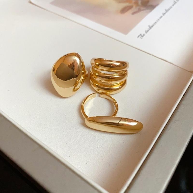 Pack of 3 Elegant Rings Adjustable Rings Wedding Rings Geometric Dating Rings Open Rings Finger Rings for Woman Man