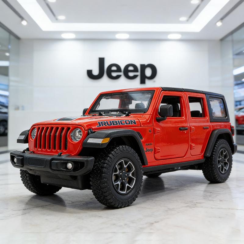 

1:24 Wrangler Rubicon 4XE Alloy Car Diecasts & Toy Vehicles Car Model Miniature Scale Model Car For Children червоний