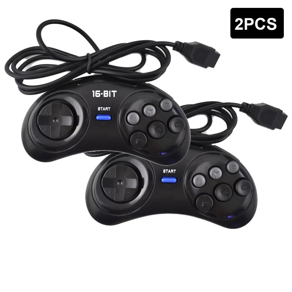 2pcs/1pc Game controller for SEGA Genesis for 16 bit handle controller 6 Button Gamepad for SEGA MD Game Accessories 1
