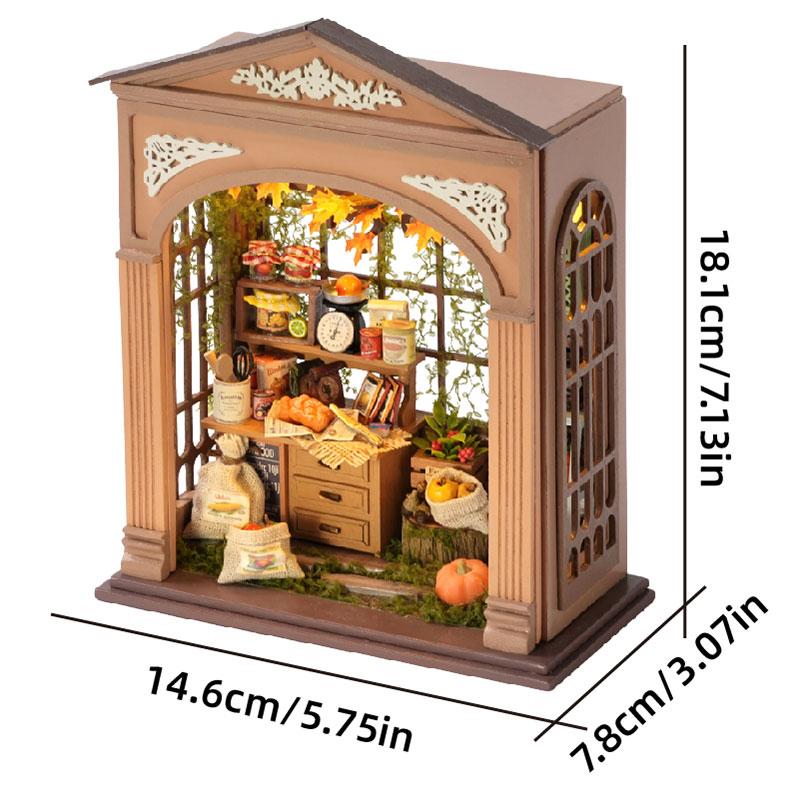 DIY Miniature Dollhouse Kit Handmade3D Wooden Puzzle Assembly Model Doll House with LED Home Decor for Friends Birthday Gifts