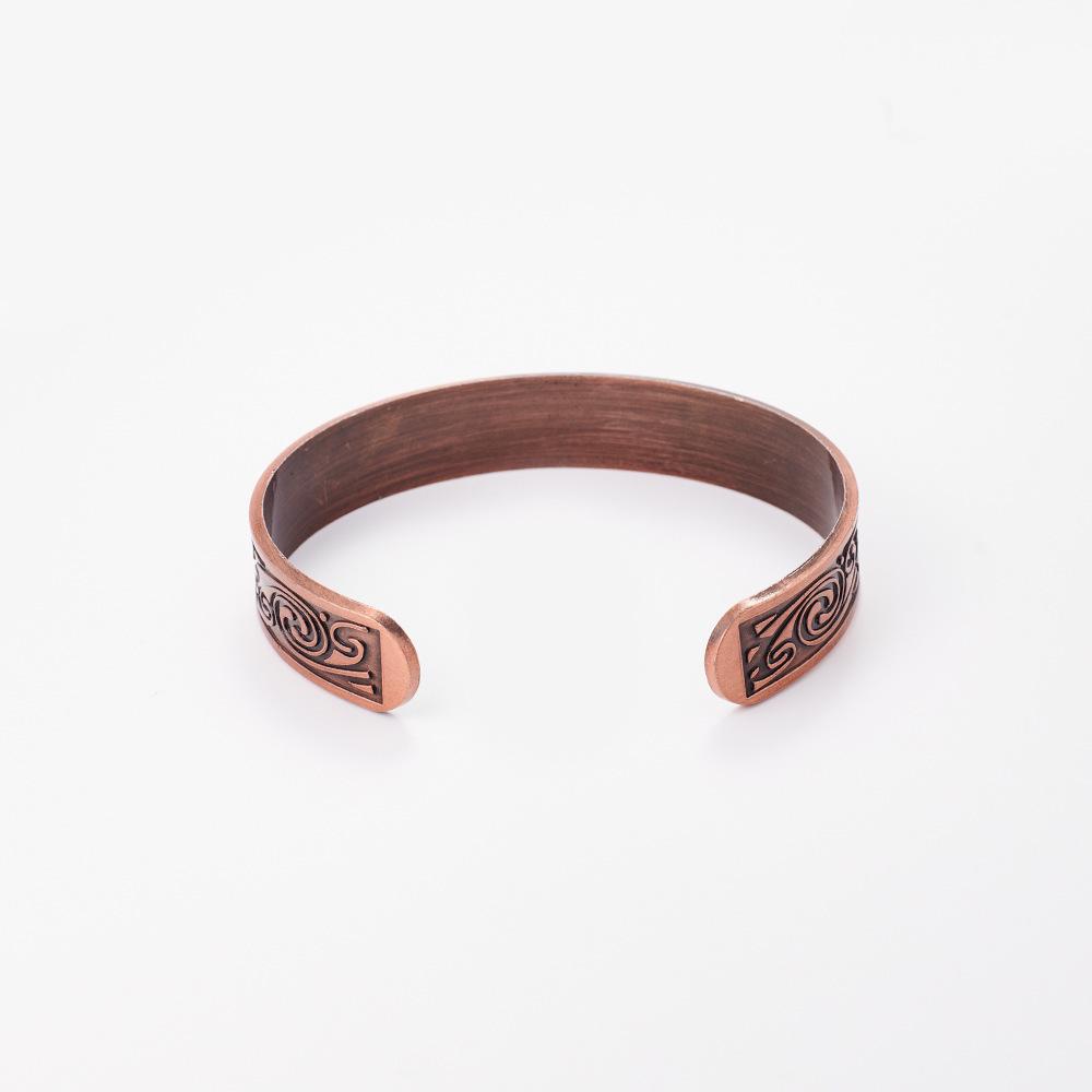 Viking Swirl Magnetic Red Copper Bracelet