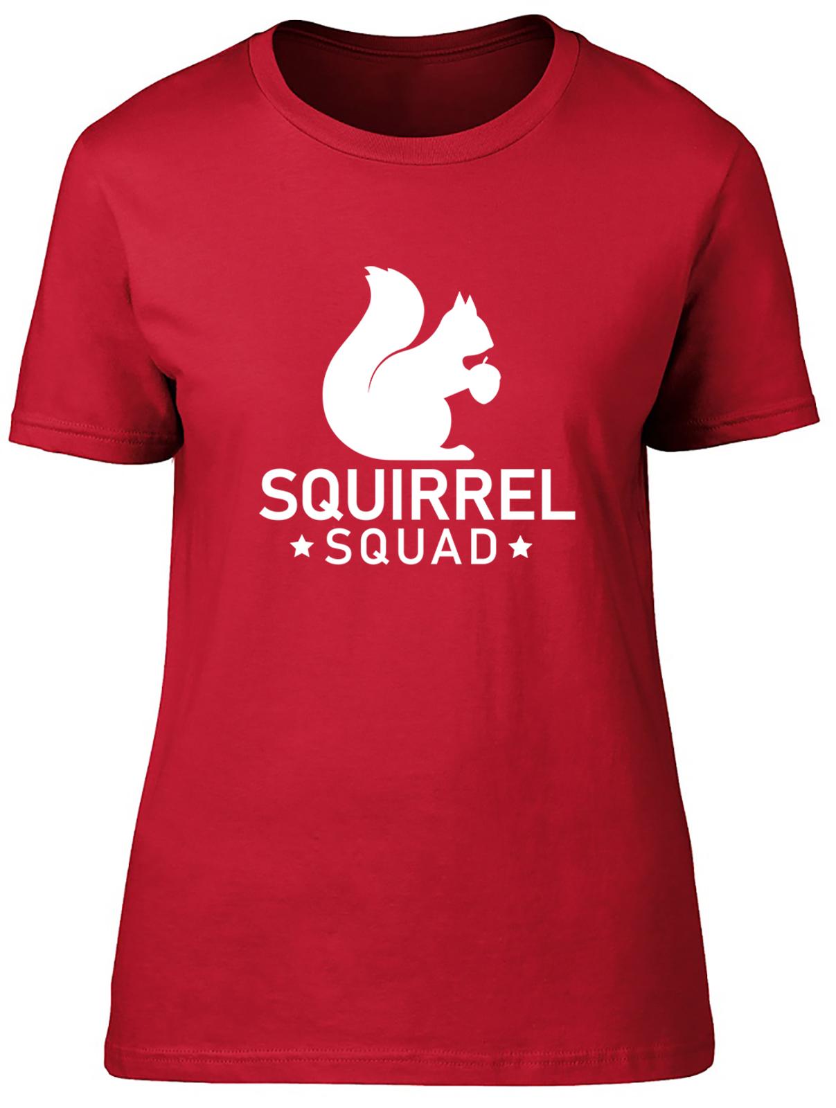 Funny Squirrel Squad Unisexs TShirt Nature Lover Animal Ladies Gift Tee 2XL