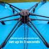 Outdoor 3-4P One-Touch Camping Tent Quick Automatic Opening Beach Fishing Tent Family Travel Picnic Park Anti-UV Shade