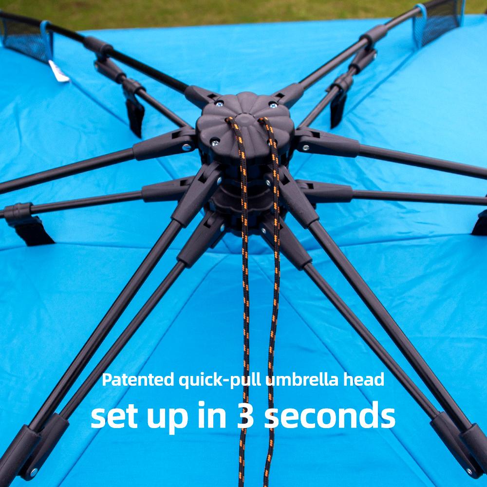 Outdoor 3-4P One-Touch Camping Tent Quick Automatic Opening Beach Fishing Tent Family Travel Picnic Park Anti-UV Shade