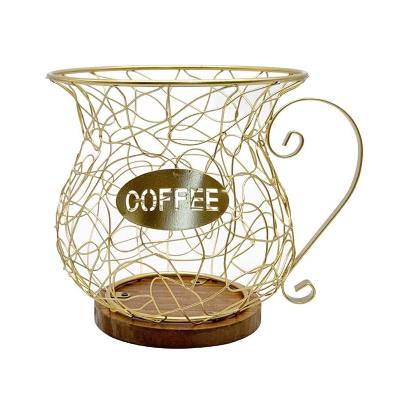 Sturdy Coffee Organizers Basket In Elegant Designs Featuring Opening Portable Accessory for Home or Office Use