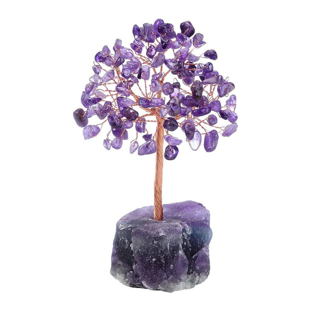 Crystal Stone Money Tree Home Decor With Copper Wire Base Imitation Appearance Crystal Stone Tree