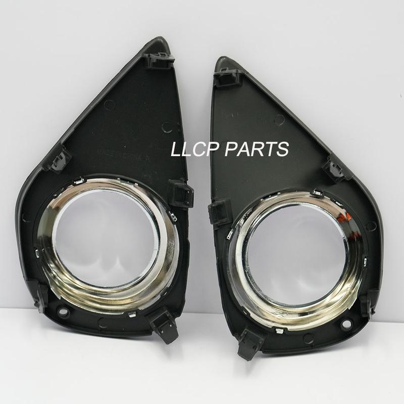 A Pair Fog Light Cover For Toyota Yaris 2015 2016 2017 Left Right Foglight Lamp Grille Bezel Front Bumper Driving Light Frame
