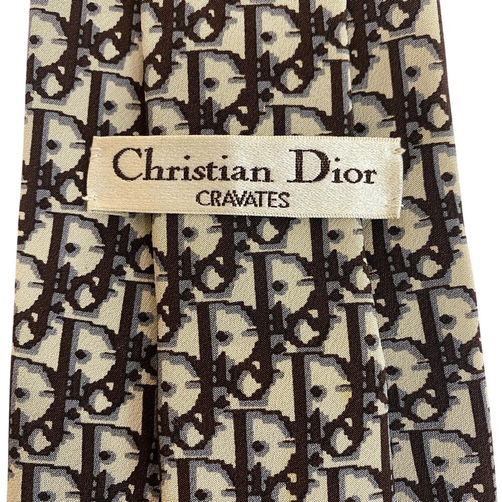 Dior Business commute Trotter silk tie beige silk Used