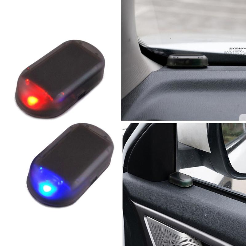 Car Fake Security Light Solar Power Simulated Dummy Alarm Wireless Warning Antitheft Caution Lamp LED Flashing Imitation