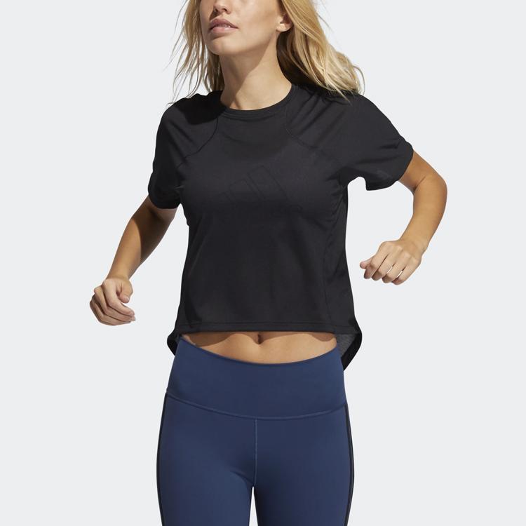 adidas Yoga Sports Short Sleeve Tee Women Tops Black GP6791