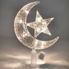 LED Mond Stern Weihnachtsbaumspitze Licht Dekorative Mond Stern Lampe für Eid Mubarak Muslimischer Schmuck Ramadan Dekoration
