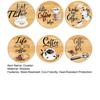 Reusable Wooden Table Coasters 6Pcs Wood for Drinks, Heat Resistant Drink Mat, Anti-slip Round Drinks Mats Dining Room, Coffee And Office Desktop