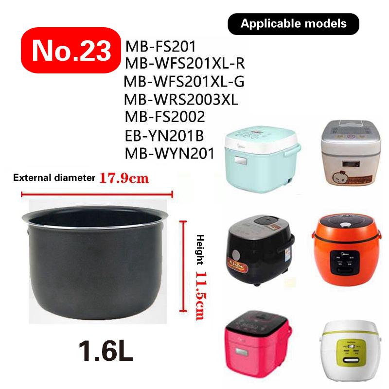 1.2L-4L Mini Household Car Electric Rice Cooker Liner Rice Cooker Cooking Electric Rice Cooker Liner Universal