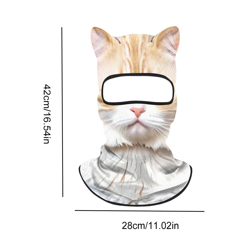 3D Cat Dog Animal Print Balaclava Motorcycle Motocross Biker Head Cover Ski Snowboard Mask Helmet Hood Cap Cycling Headgear Mask