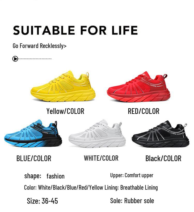 Atmungsaktive Fly-Knit Laufschuhe in Übergröße mit Höhenerhöhung für alle Jahreszeiten