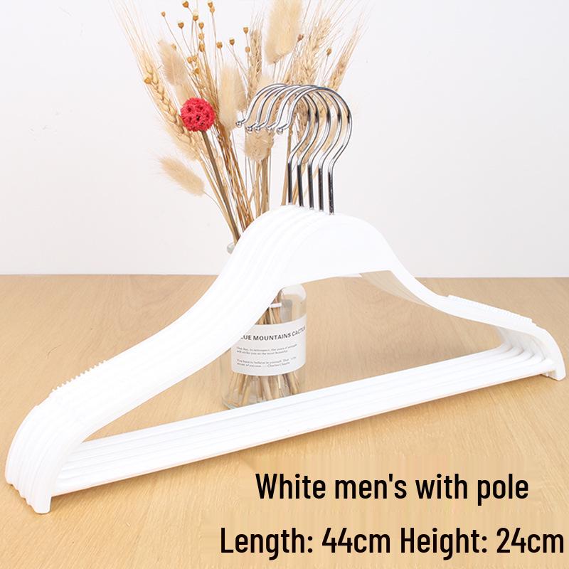 Wide-Shoulder Seamless Plastic Clothes Hanger Set for Suits and Overcoats