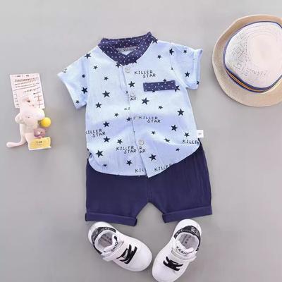 Set Maglietta a Maniche Corte con Stampa Piramidale e Pantaloncini per Neonati e Bambini Piccoli Maschi e Femmine