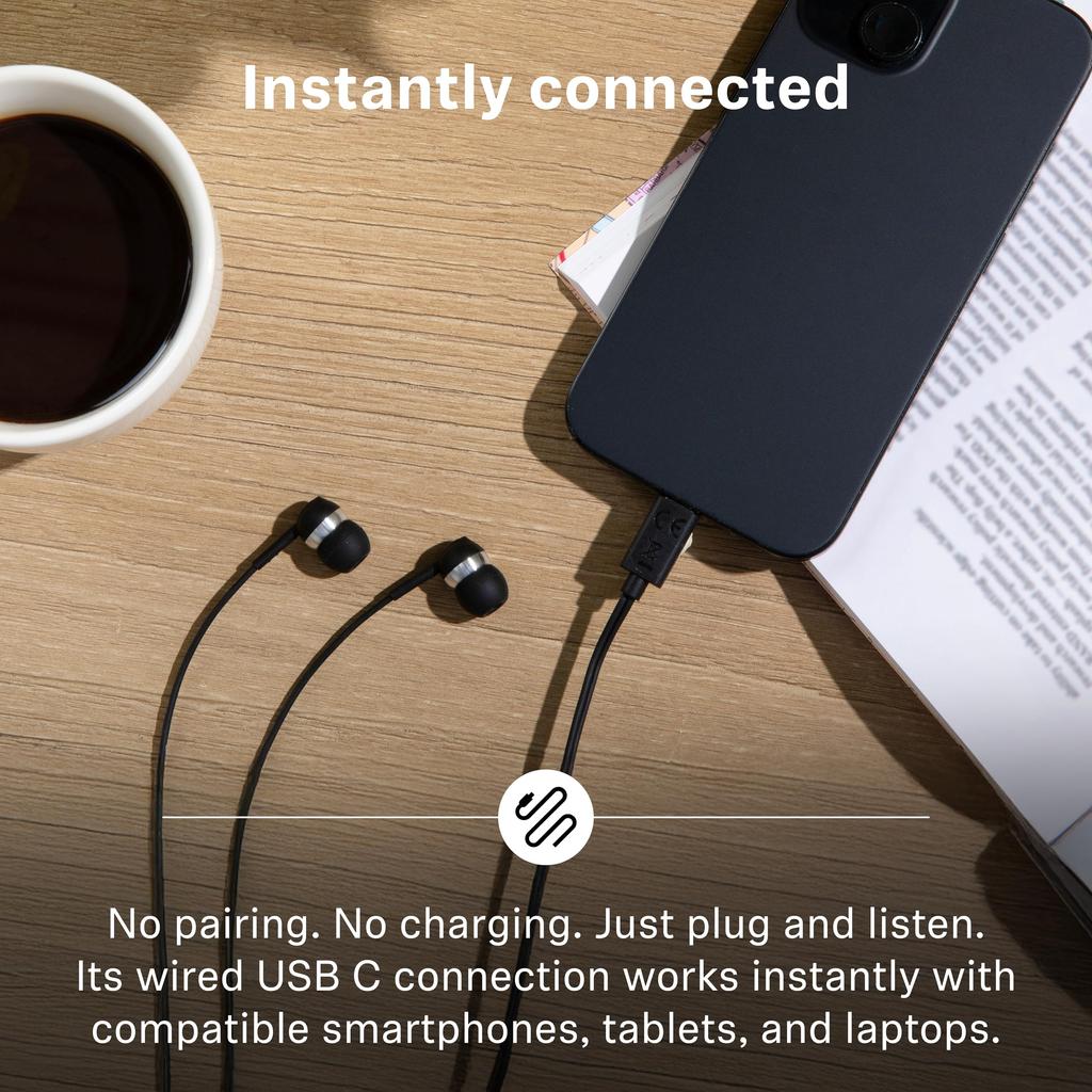 Sennheiser CX 80U Wired with Remote Lightweight Design Earphones, Dynamic, In-Ear, In-Line & Microphone, USB-C,