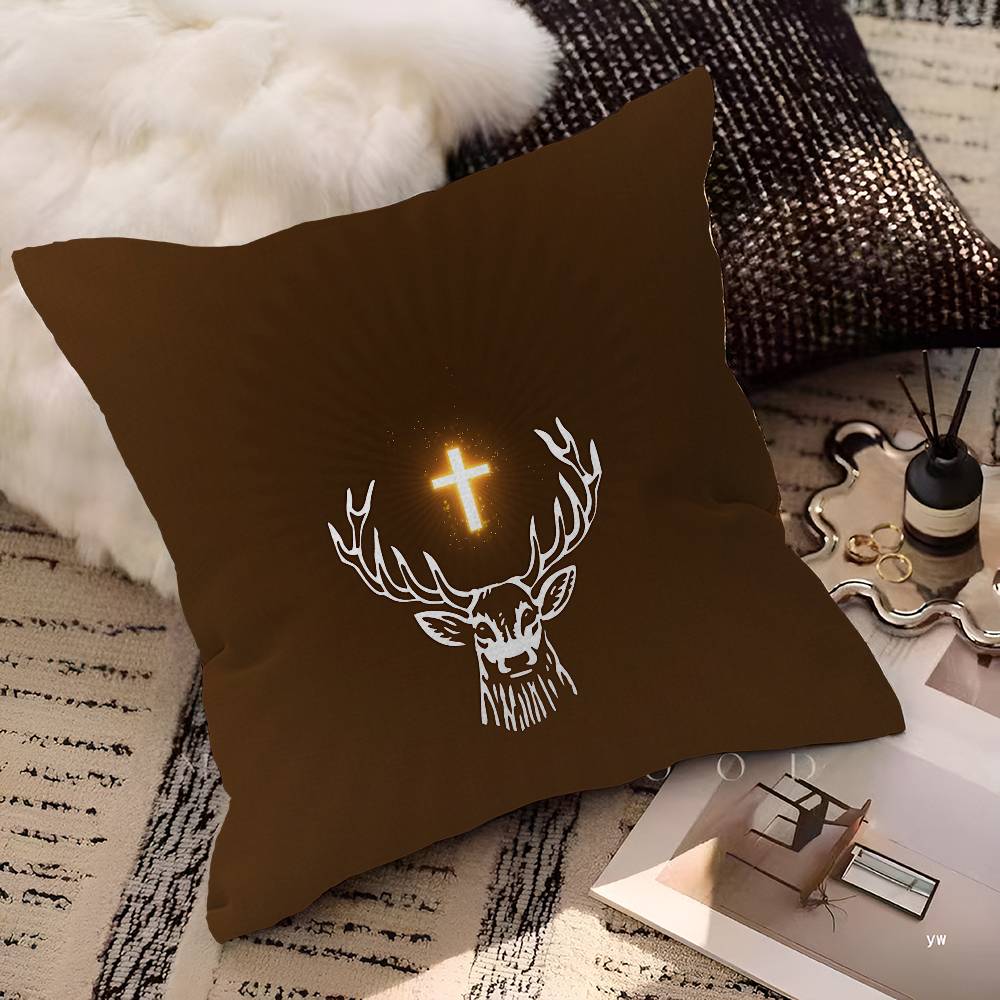 

JJagermeisteres Logo Pillow Gift Home Office Decoration Pillow Bedroom Sofa Car Cushion CoverPillow Case 30x30 cm