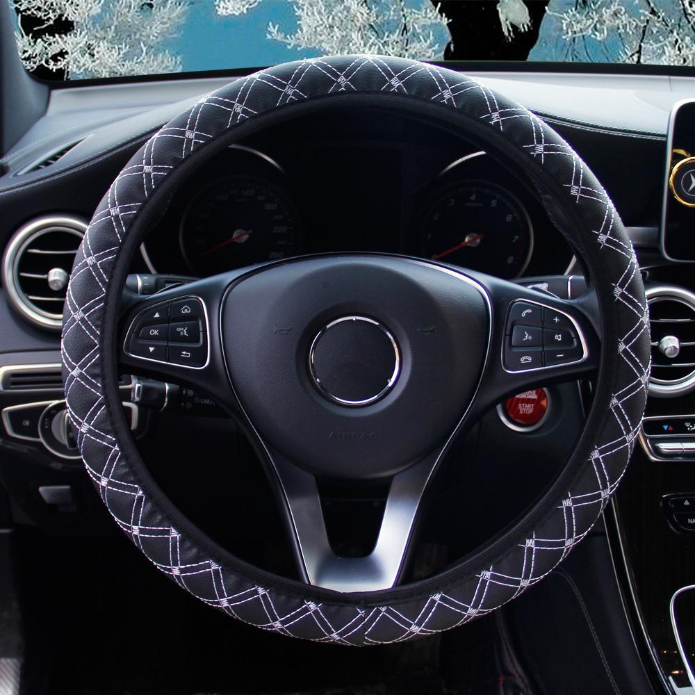 Universal Non-inner Steering Wheel Handle Cover Red Wine