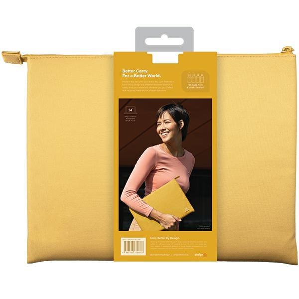 Uniq Etui Lyon Laptop Sleeve 14Żółty/Canary Yellow Waterproof Rpet