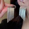 1 Pair Glamorous Luxury Tassel Earrings Gold/Silver Elegant Drop Earrings Bling Dangle Earrings for Women