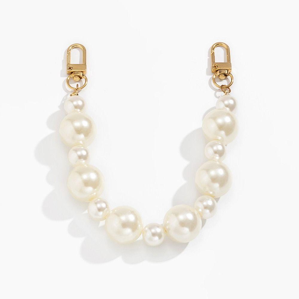 

DIY Purse Bag Chain Replacement Handles Shoulder Bag Chain Imitation Pearl Bag Decoration Handbag Belt Bag Strap золотий