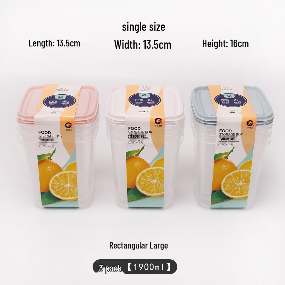 17-Piece Food-Grade Plastic Fresh-Keeping Storage Box Set for Refrigerator - Perfect for Grains, Fruits, and Vegetables.