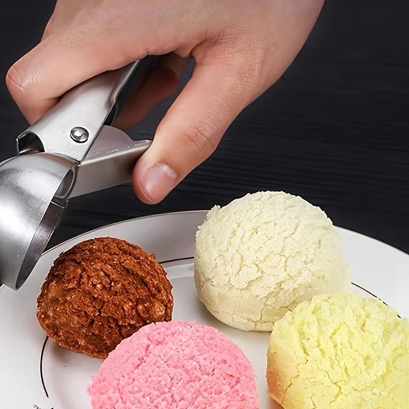 1Pc Stainless Steel Ice Cream And Fruit Scoop Suitable for Watermelon Cantaloupe, And Papaya Food-Safe Ice Cream Fruit Scoop