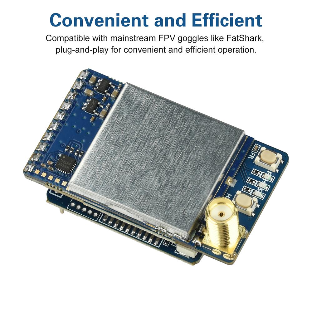 3.1-3.7 GHz Video Input Module VRX Video Transmission Receiver Module FPV Video Analog Receiver 64-Channel for FPV Video Goggles
