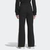 Adidas Originals Clover Flared Pants With Logo Embroidery And Three Stripes Print Women Bottoms Black IP3000