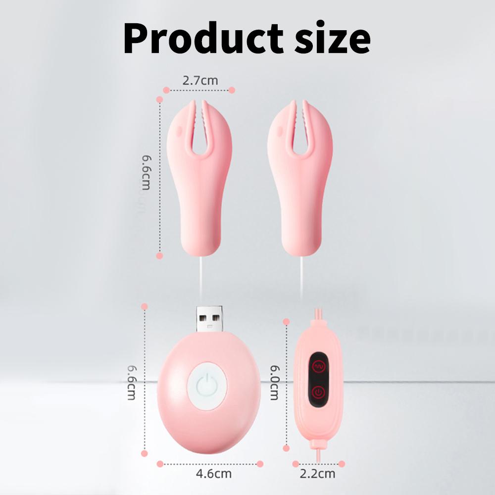 10 Modes Electric Nipple Clamp Breast Massage Vibrator Enhancer Bondage Adult Stimulator Sex Toys For Women Couples Female 18+