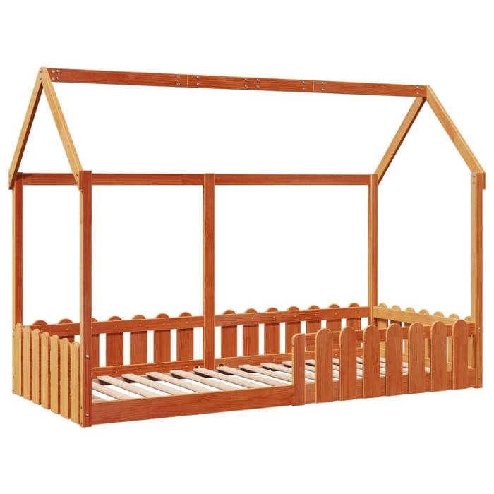 VidaXL Children's Bed Frames House Shape 90x190cm Solid Pine Wood, House-Shaped Bed Frame, Bed Frame for 850694