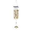 Aluminum Tube Wind Chimes Bronze Bell 6 Tuned Tubes Multi-Pipe Wind Chimes Golden Finish Deep Tone Memorial Wind Chimes