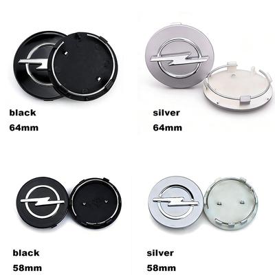 4pc 58/64mm Car Wheel Hub Cover, Wheel Center Hub Cover Badge For Astra H G J Insignia Mokka Zafira Corsa Vectra C D Antara