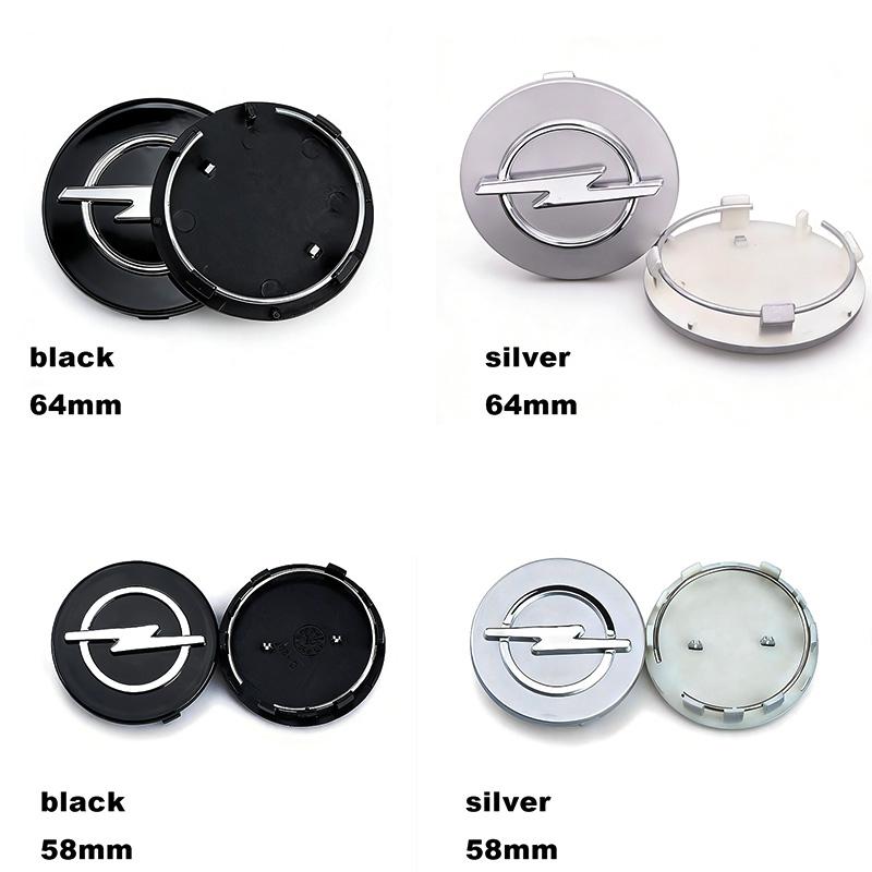 4pcs 58/64mm New Car Wheel Center Hub Caps Cover Emblem For Opel Astra j Insignia Astra g Corsa Zafira b Mokka Vivaro Meriva