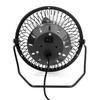 ZOMTOP Mini Desk USB 4 Powerful Aluminum Adjustable Angle Fan, Rechargeable, Ultra-Small, Portable, Blades, 360°
