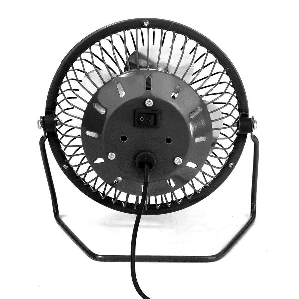 ZOMTOP Mini Desk USB 4 Powerful Aluminum Adjustable Angle Fan, Rechargeable, Ultra-Small, Portable, Blades, 360°
