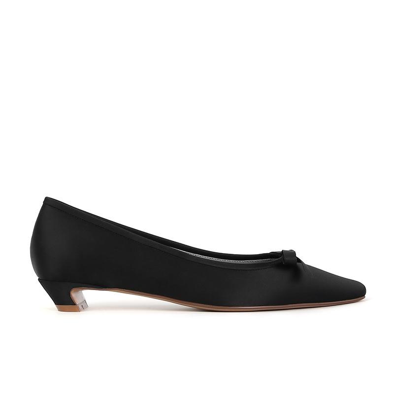 

Square-toed Versatile Flat Ballet Commuting Single Shoes 34 чорний