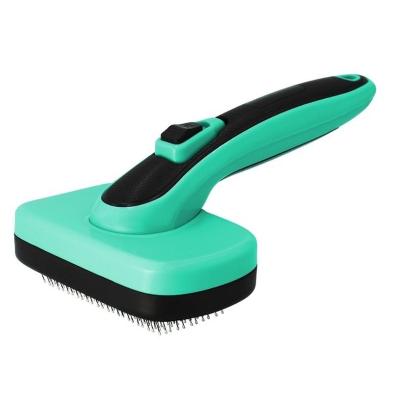 Automatic Pet Hair Removal Brushes Open Node Needle Telescopic Adhesive Bead Cleaning Comb for Medium and Large Dogs Cats | Dog Comb